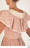  Photos Woman in Historical Dress 11 19th century Historical collar pink dress upper body 0003.jpg